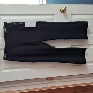 🆕️ DKNY sport woman's size large high waist 7/8" length flare black leggings